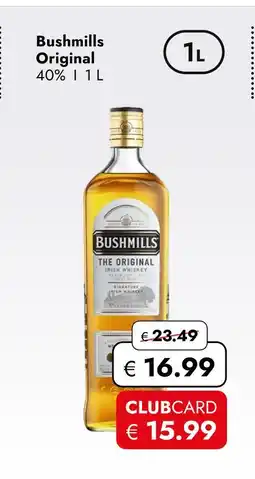 Travel Free Bushmills original irish whiskey Angebot