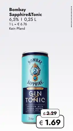 Travel Free Bombay sapphire sapphire&tonic Angebot