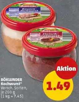 PENNY BÖKLUNDER Kochwurst Angebot