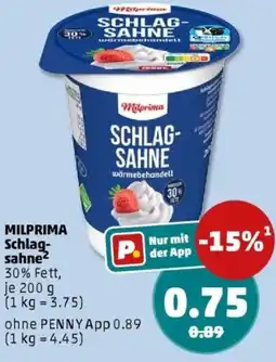 PENNY MILPRIMA Schlagsahne Angebot