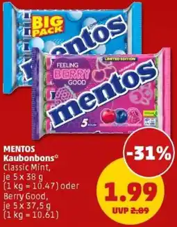 PENNY MENTOS Kaubonbons Angebot