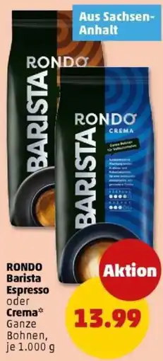 PENNY RONDO Barista Espresso oder Crema Angebot