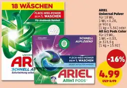 PENNY ARIEL Universal Pulver oder All in 1 Pods Color Angebot