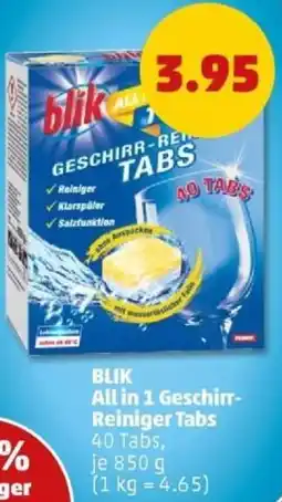 PENNY BLIK All in 1 Geschirr Reiniger Tabs Angebot