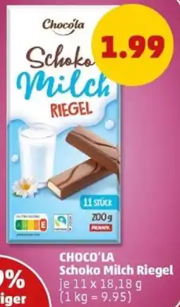 PENNY CHOCO'LA Schoko Milch Riegel Angebot