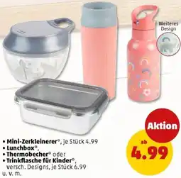 PENNY Mini-Zerkleinerer, Lunchbox, Thermobecher oder Trinkflasche für Kinder Angebot