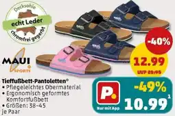 PENNY MAUI SPORTS Tieffußbett-Pantoletten Angebot