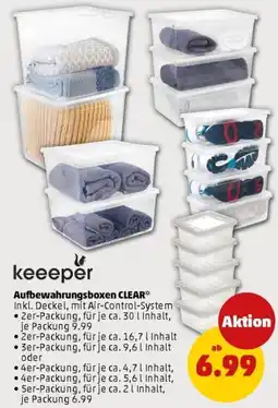 PENNY keeeper Aufbewahrungsboxen CLEAR Angebot