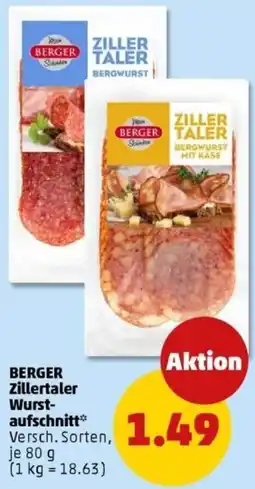 PENNY BERGER Zillertaler Wurstaufschnitt Angebot