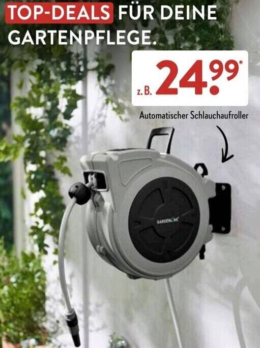 Automatischer Schlauchaufroller Angebot bei Aldi Süd