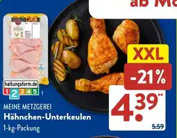 Aldi Süd MEINE METZGEREI Hähnchen-Unterkeulen Angebot