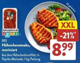 Aldi Süd BBQ Hähnchensteaks, mariniert Angebot
