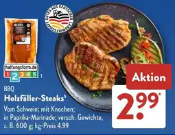 Aldi Süd BBQ Holzfäller-Steaks Angebot