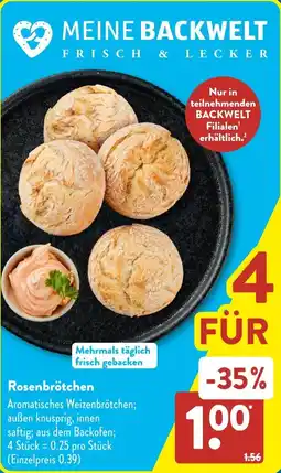 Aldi Süd Rosenbrötchen Angebot