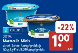 Aldi Süd CUCINA Mozzarella-Minis Angebot