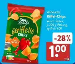 Aldi Süd SUNSNACKS Riffel-Chips Angebot