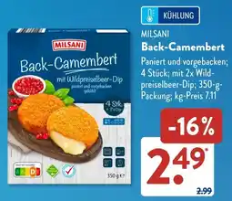 Aldi Süd MILSANI Bank-Camembert Angebot