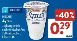 Aldi Süd MILSANI Ayran Angebot