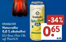 Aldi Süd KROMBACHER Naturradler 0,0 % alkoholfrei Angebot