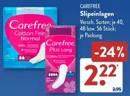 Aldi Süd Carefree Slipeinlagen Angebot