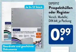 Aldi Süd expertiz Prospekthüllen oder Register Angebot