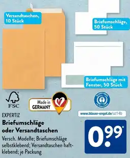 Aldi Süd EXPERTIZ Briefumschläge oder Versandtaschen Angebot