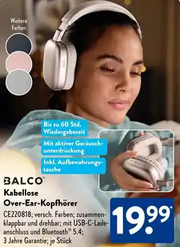 Aldi Süd BALCO Kabellose Over-Ear-Kopfhörer Angebot