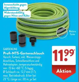 Aldi Süd GARDENLINE Profi-NTS-Gartenschlauch Angebot