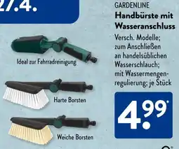 Aldi Süd GARDENLINE Handbürste mit Wasseranschluss Angebot