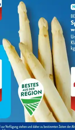 Aldi Süd Bestes aus der Region Spargel weiß Angebot