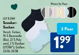 Aldi Süd LILY & DAN Sneaker Socken Angebot