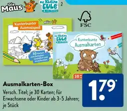 Aldi Süd Ausmalkarten-Box Angebot