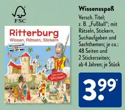 Aldi Süd Wissensspaß Angebot