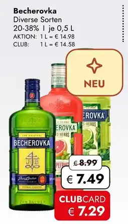 Travel Free Becherovka Angebot
