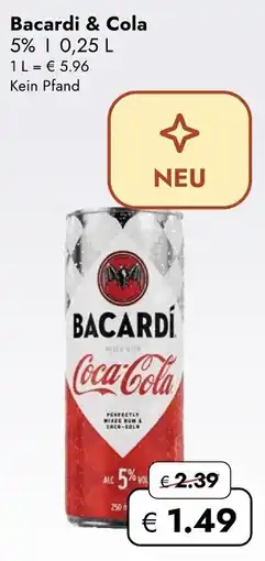 Travel Free Bacardi & Cola Angebot