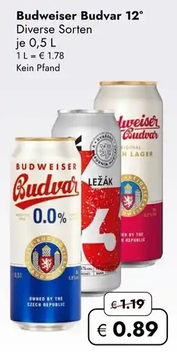 Travel Free Budweiser Budvar 12° Angebot