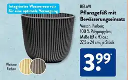 Aldi Süd BELAVI Pflanzgefäß mit Bewässerungseinsatz Angebot