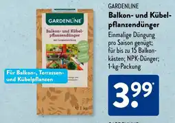 Aldi Süd GARDENLINE Balkon und Kübelpflanzendünger Angebot
