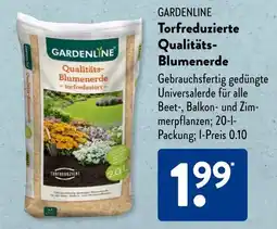 Aldi Süd GARDENLINE Torfreduzierte Qualitäts Blumenerde Angebot