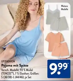 Aldi Süd UP2FASHION Pyjama mit Spitze Angebot
