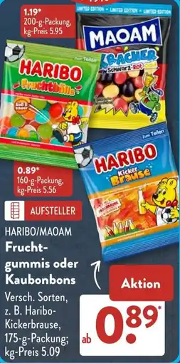 Aldi Süd HARIBO/MAOAM Fruchtgummis oder Kaubonbons Angebot