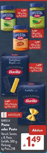 Aldi Süd Barilla Pasta oder Pesto Angebot