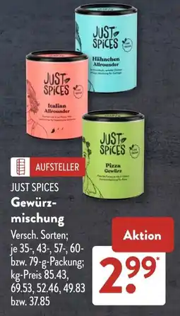 Aldi Süd JUST SPICES Gewürzmischung Angebot