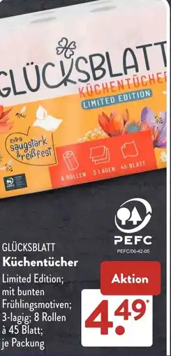 Aldi Süd GLÜCKSBLATT Küchentücher Angebot