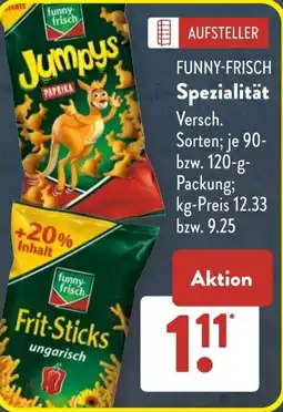 Aldi Süd FUNNY-FRISCH Spezialität Angebot