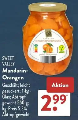 Aldi Süd SWEET VALLEY Mandarin Orangen Angebot