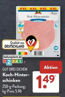 Aldi Süd GUT DREI EICHEN Koch-Hinterschinken Angebot