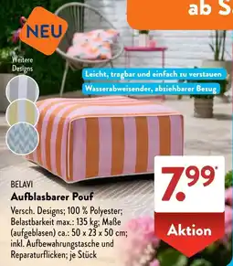 Aldi Süd BELAVI Aufblasbarer Pouf Angebot