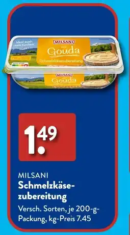 Aldi Süd MILSANI Schmelzkäsezubereitung Angebot