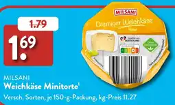 Aldi Süd MILSANI Weichkäse Minitorte Angebot
